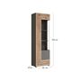 Voir la diapositive 6 : BEST MOBILIER Wexford - vitrine - gris et effet bois - 60x194 cm