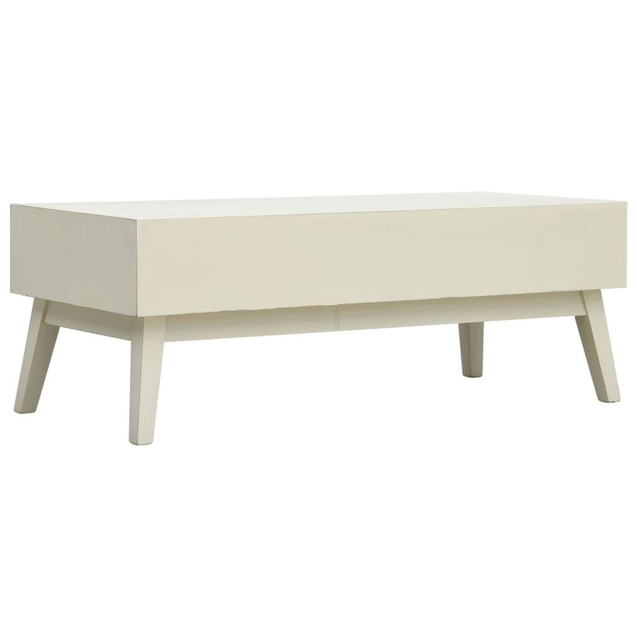 Voir la diapositive 4 : VIDAXL Table basse avec 2 tiroirs gris sculpte 110x50x40 cm bois