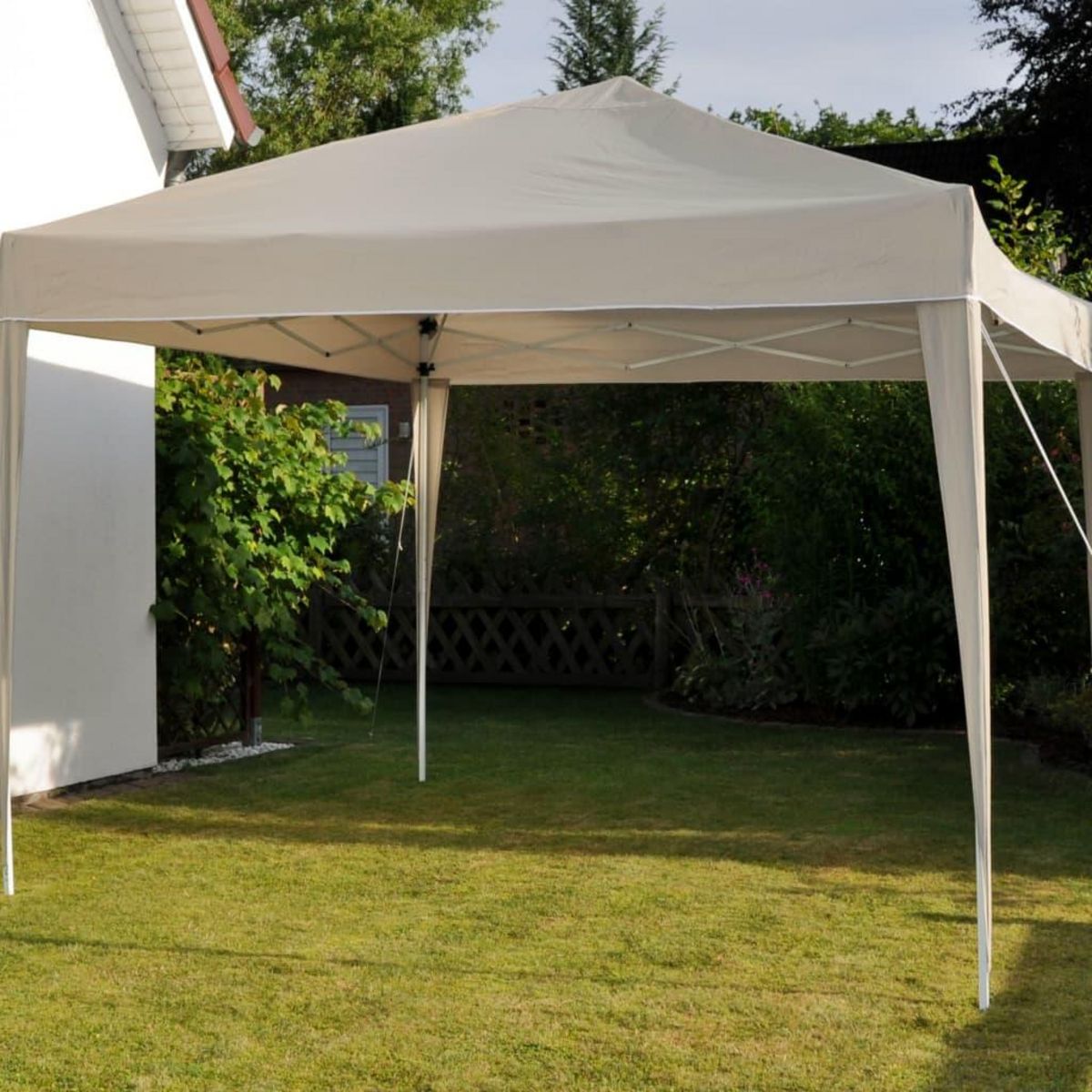 HI HI Tente de reception pliable 3 x 3 m beige