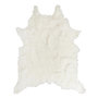 Voir la diapositive 1 : The Home Deco Factory Tapis forme peau de bête imitation fourrure blanc 120x158 cm
