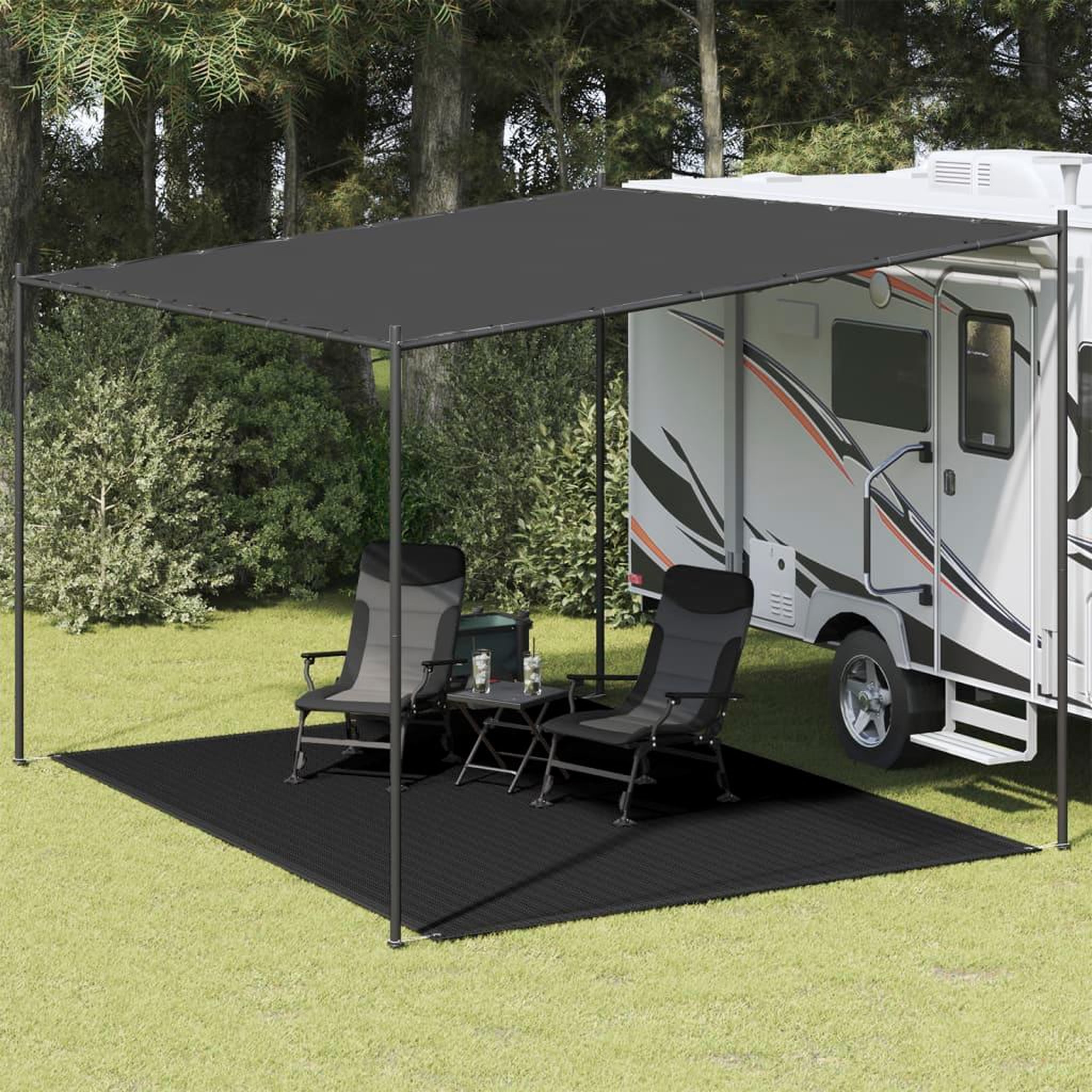 Voir la diapositive 1 : VIDAXL Tapis de tente 300x400 cm Noir
