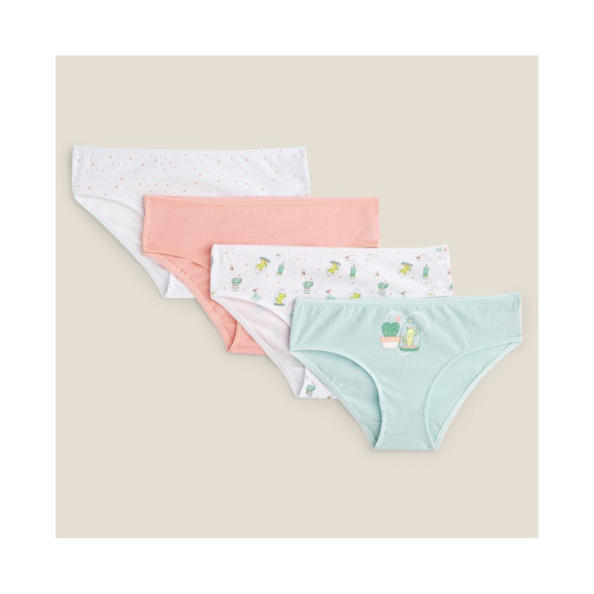 IN EXTENSO Lot de 4 culottes fille
