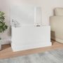 Voir la diapositive 1 : VIDAXL Boîte de rangement blanc brillant 70x40x38 cm bois d'ingenierie