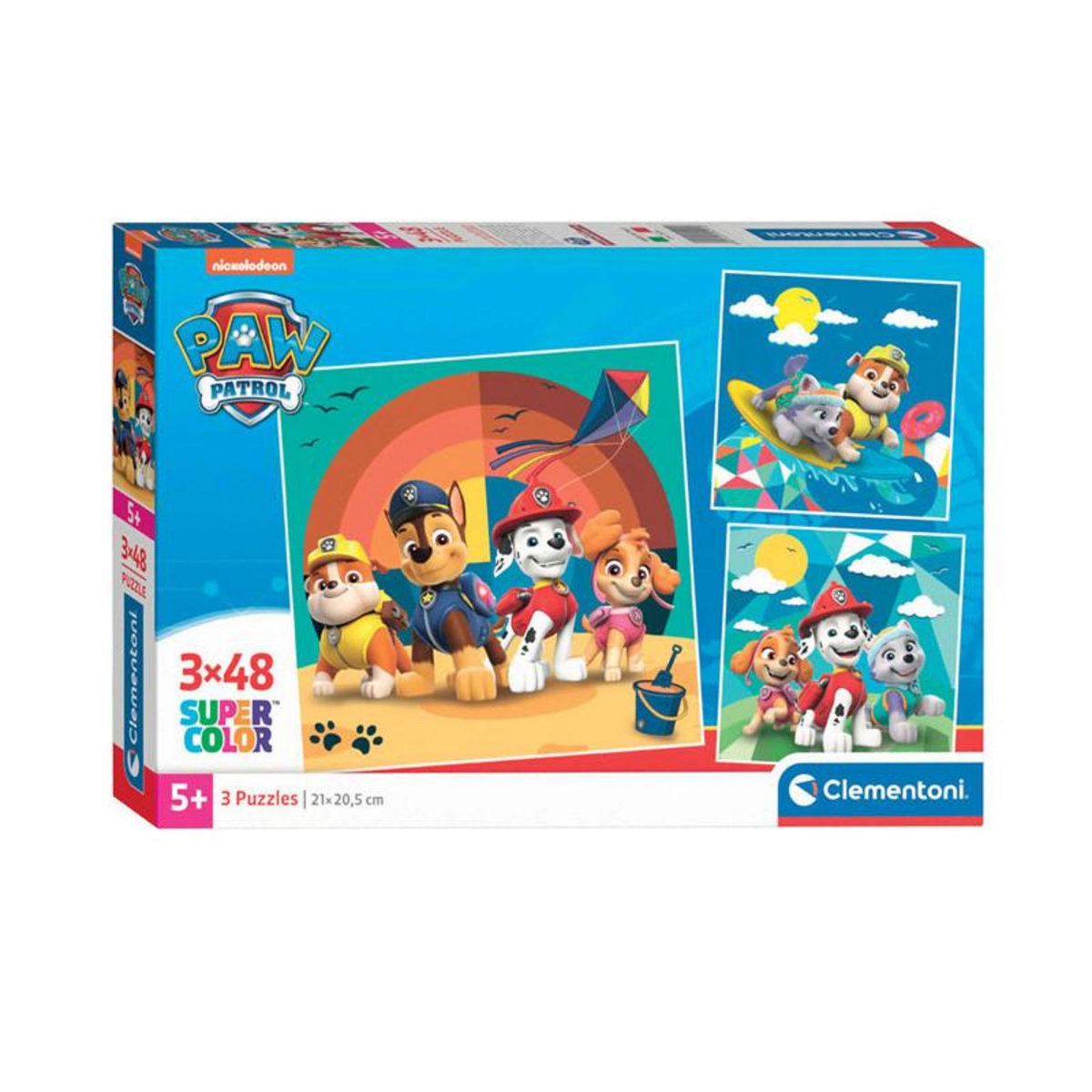 CLEMENTONI Clementoni Jigsaw Puzzle Super Color Square PAW Patrol, 3x48pcs 25291