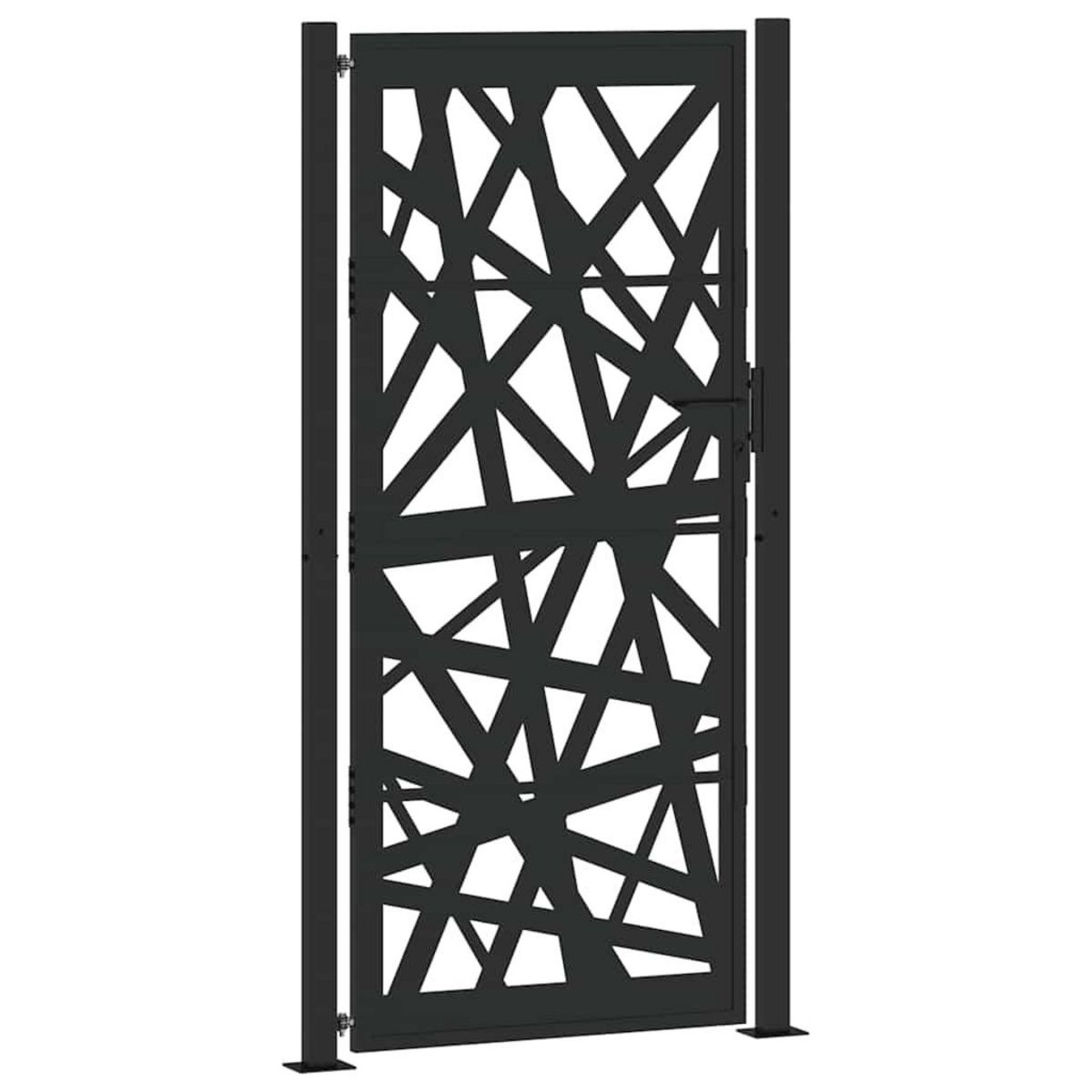 VIDAXL Portail de jardin noir 105x205 cm acier conception de lumiere