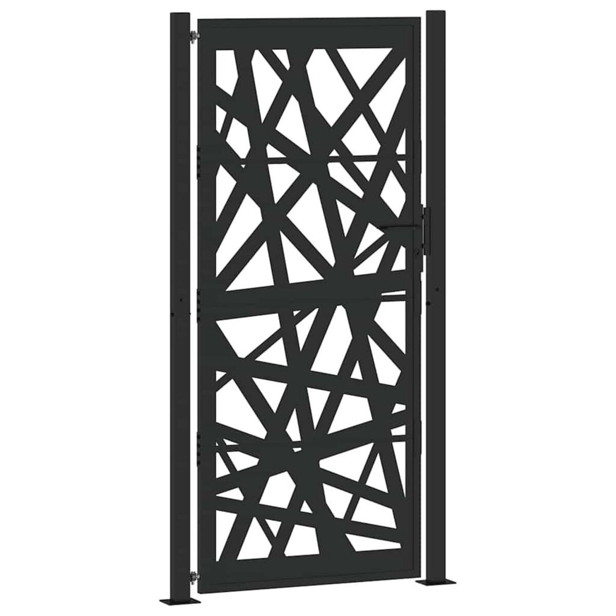 VIDAXL Portail de jardin noir 105x205 cm acier conception de lumiere