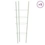 Voir la diapositive 2 : VIDAXL Supports pour plantes de jardin 4 anneaux 5pcs Vert 90 cm Acier