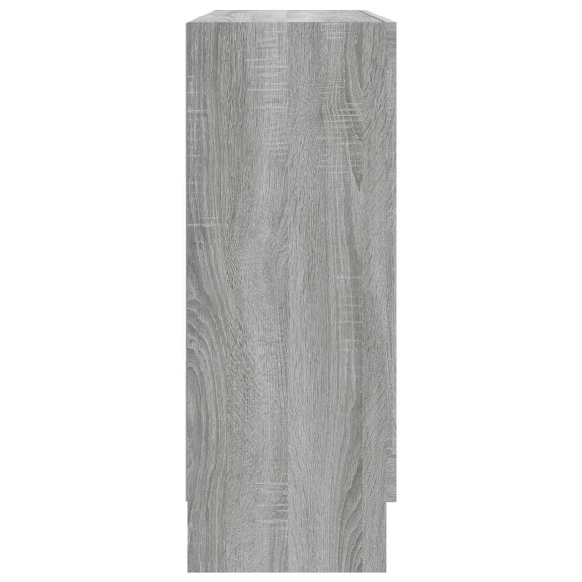 VIDAXL Armoire a vitrine Sonoma gris 82,5x30,5x80 cm Bois d'ingenierie