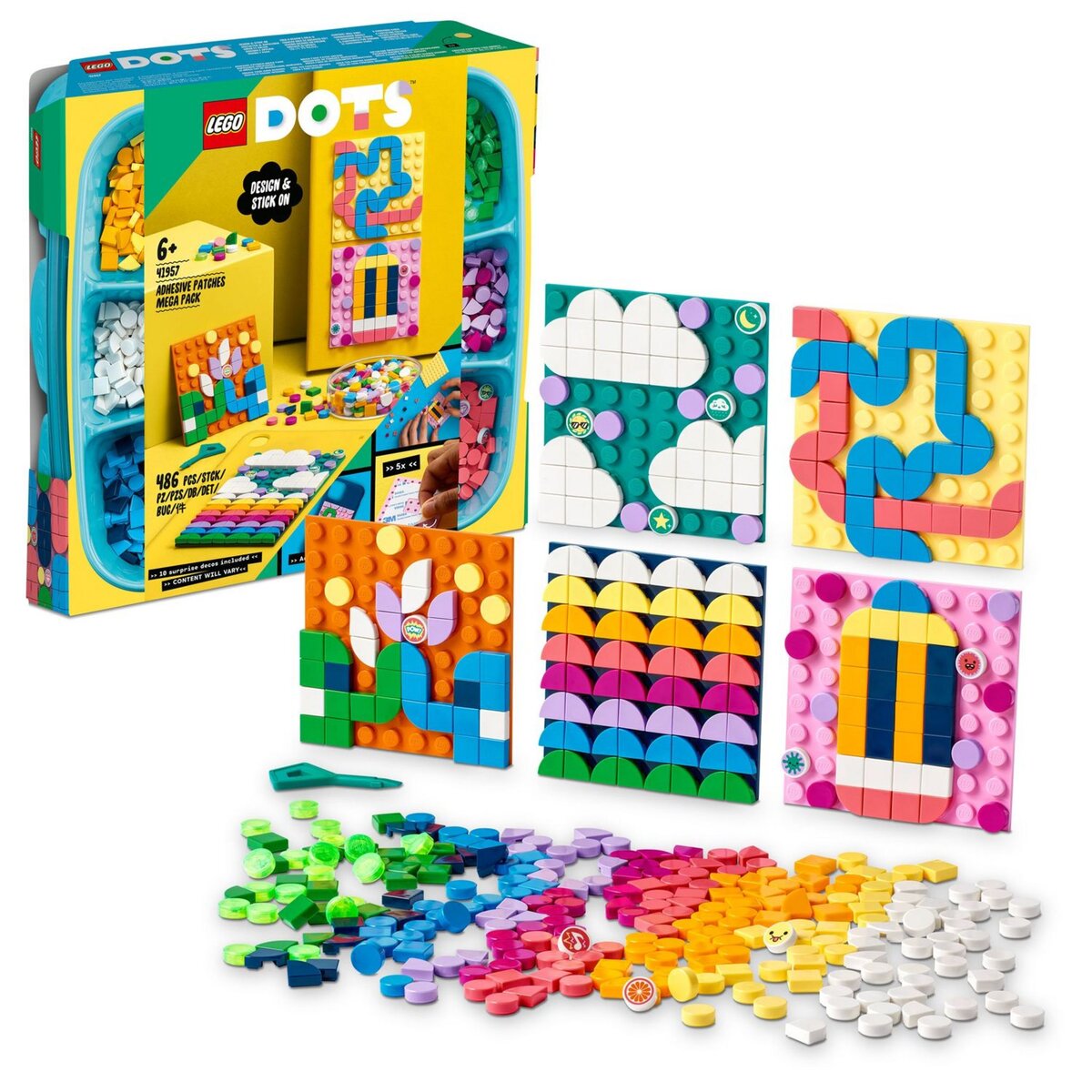 LEGO Dots 41957 Le Méga-lot de Décorations Adhésives, Loisir Créatif, Création Autocollant