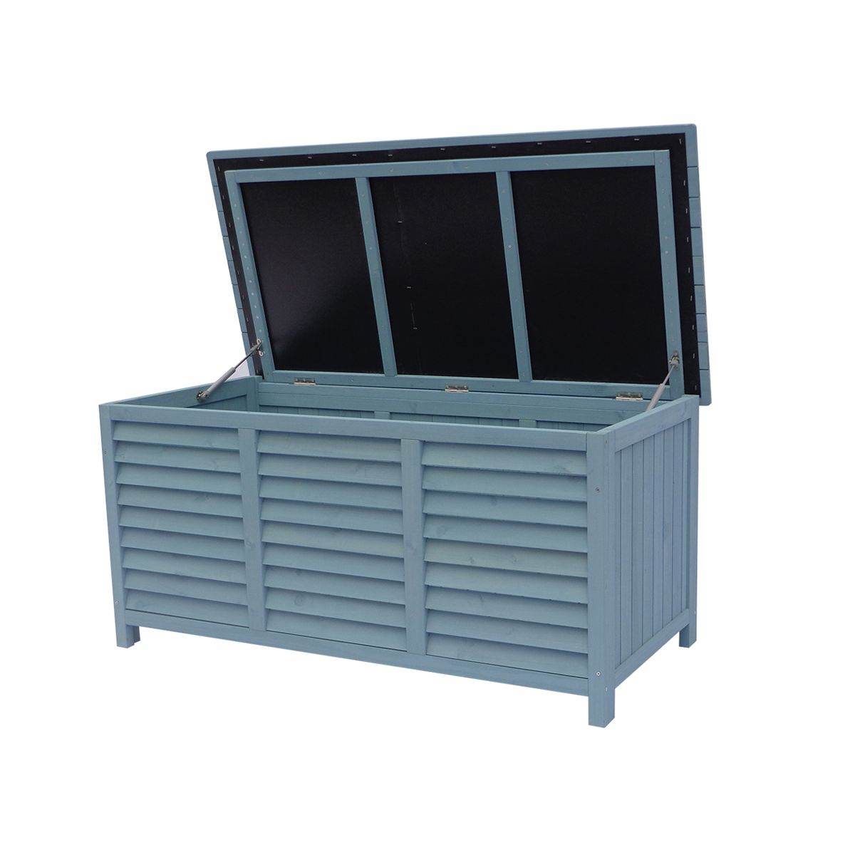 Habitat et Jardin Coffre de jardin en bois  Macao  - 130 x 64 x 60 cm - Bleu ciel