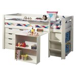 Paris Prix Lit Combiné  Pino II  90x200cm Blanc