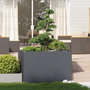 Voir la diapositive 3 : VIDAXL Jardiniere anthracite 120x80x80 cm acier