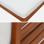 Voir la diapositive 6 : SWEEEK Banquette modulable de jardin bois d'acacia et bouclette 2 places beige - Yona
