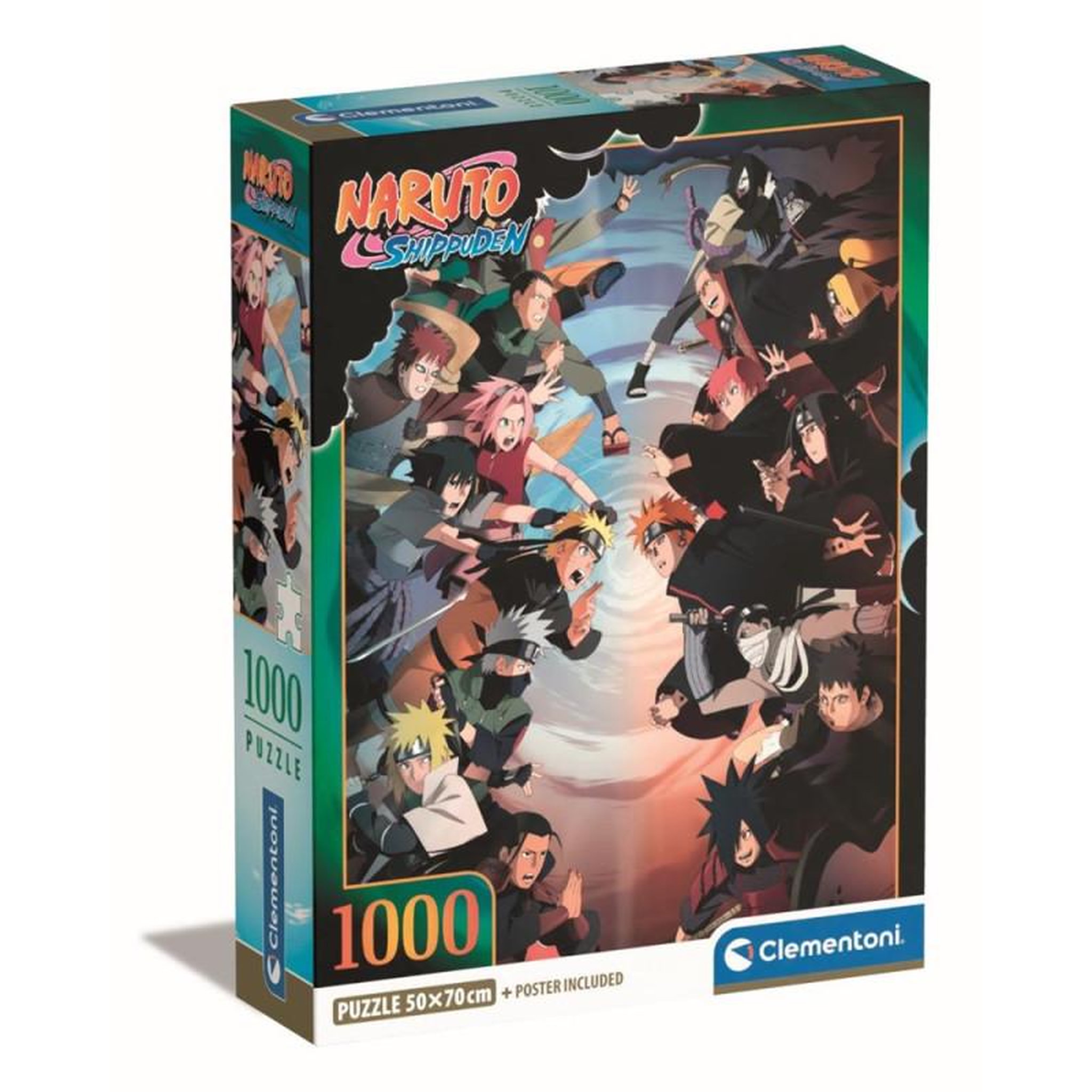 CLEMENTONI Puzzle 1000 pièces – Naruto Shippuden – Univers manga et ninja – Adulte – Clementoni