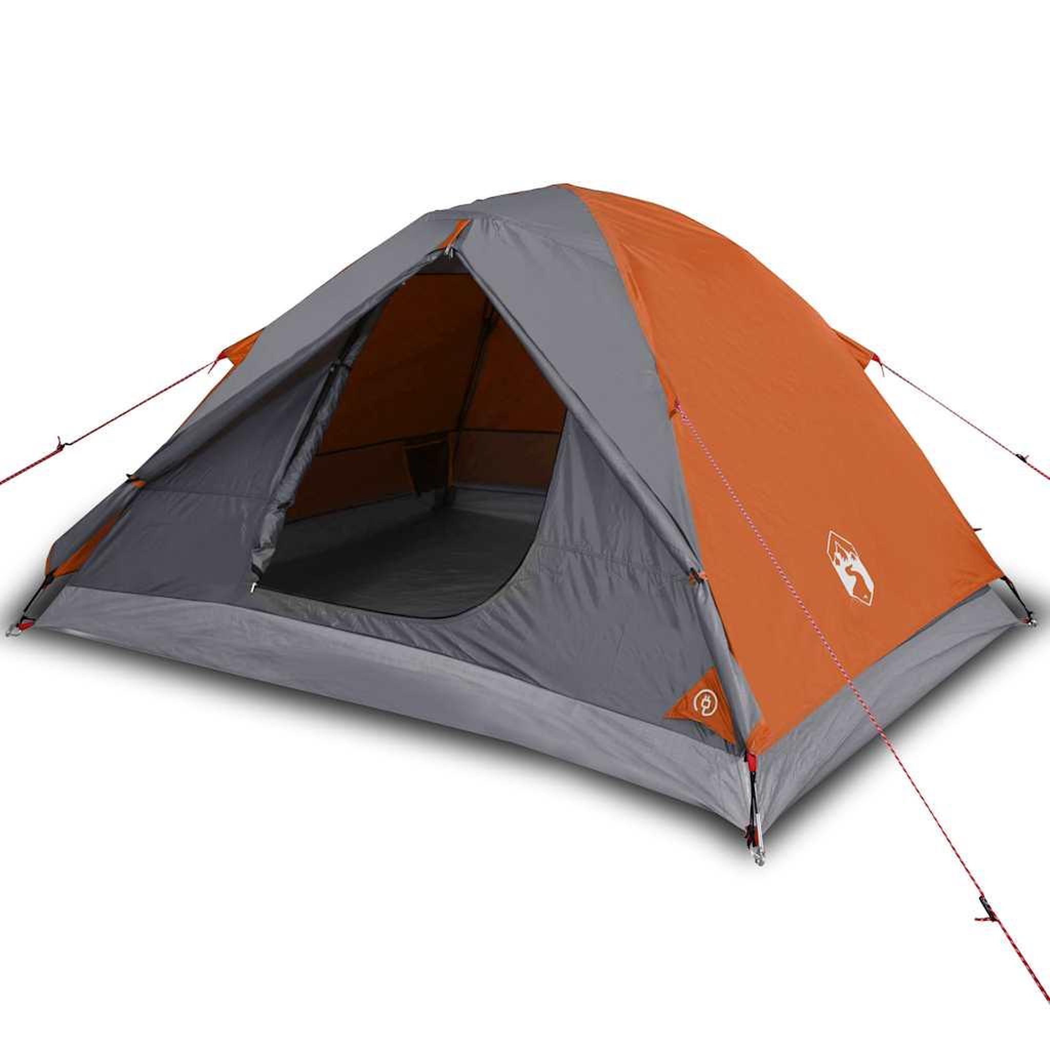 Voir la diapositive 2 : VIDAXL Tente de camping a dome 3 personnes orange impermeable