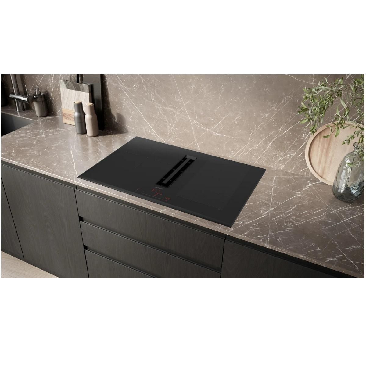 Siemens Table de cuisson aspirante induction 80cm 4 feux 7400w noir - EX851HJ26E