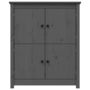 Voir la diapositive 5 : VIDAXL Buffet Gris 83x41,5x100 cm Bois massif de pin