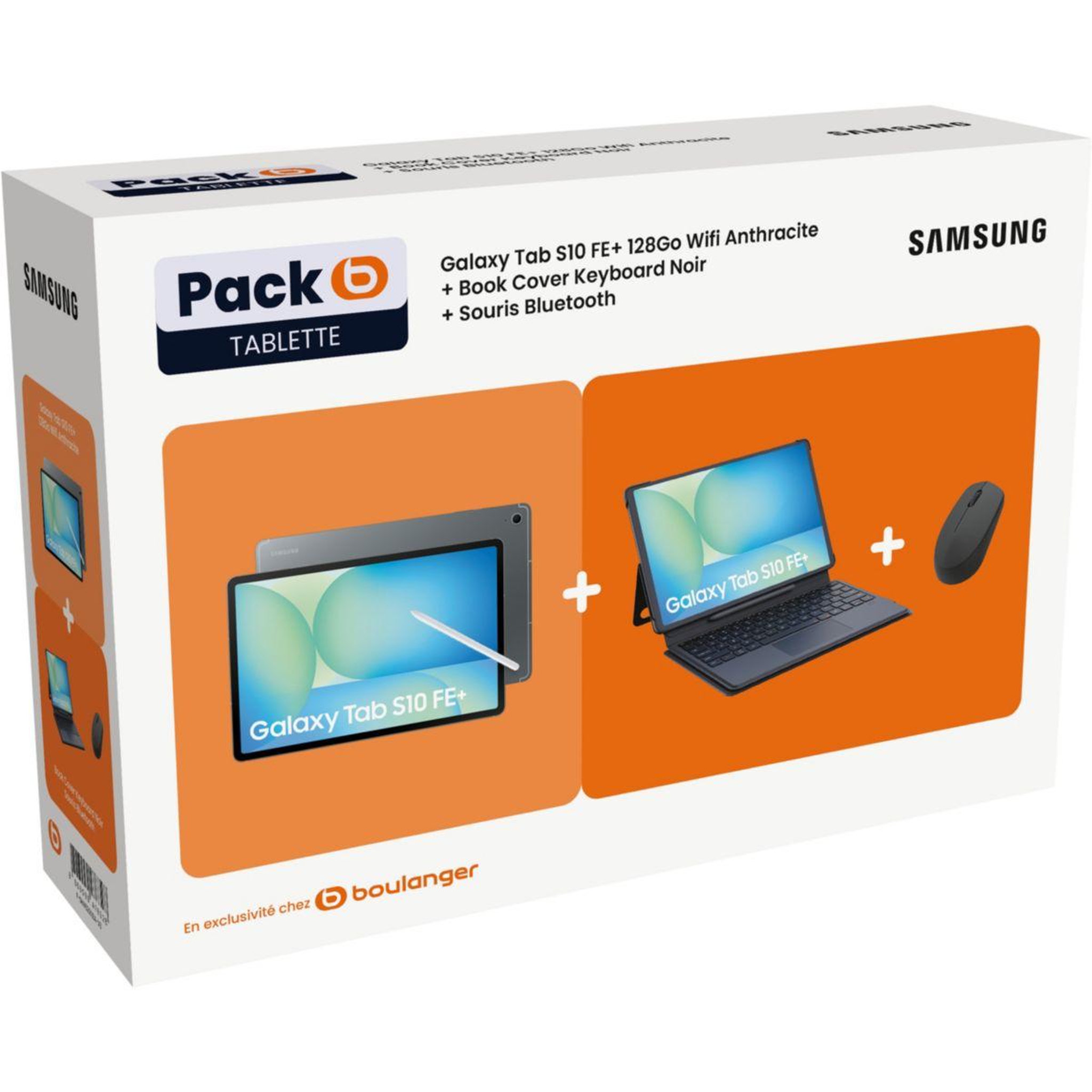 Voir la diapositive 1 : Samsung Tablette Android Pack Galaxy Tab S10 FE+/Etui Clavi/Souri