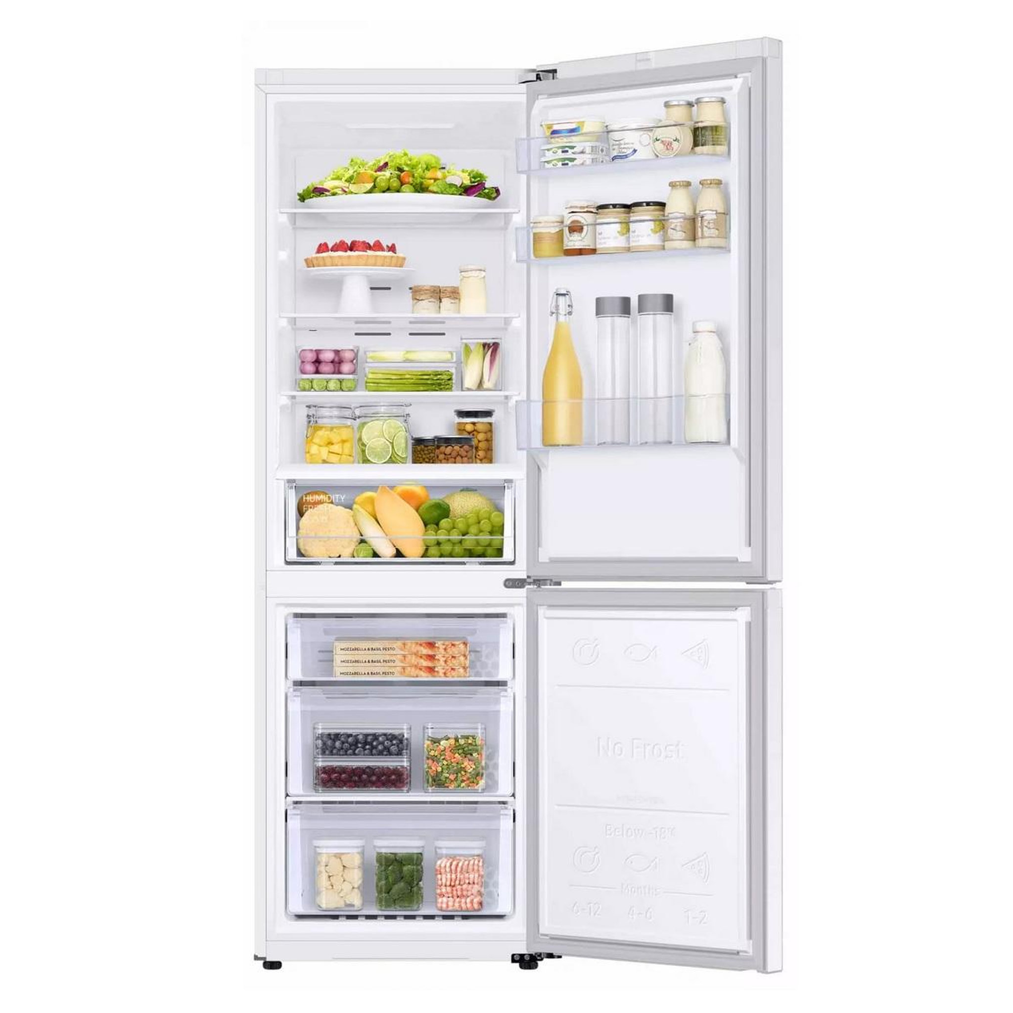 Voir la diapositive 3 : Samsung Réfrigérateur combiné 60cm 344l ventilé blanc - RB34C600DWW
