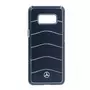 MERCEDES Coque Galaxy S8 alu noir brossé Mercedes dessin chevrons