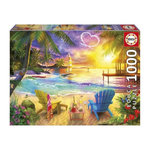 EDUCA Puzzle - EDUCA - Plage d'Amour - 1000 pieces - 68x48 cm - Pour adultes - Theme nature
