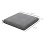 Voir la diapositive 3 : OUTSUNNY Lot de 4 coussins galettes de chaises fauteuils de jardin dim. 47 x 47 cm ép. 7 cm tissu déperlant gris