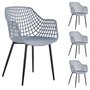 Voir la diapositive 1 : IDIMEX Lot de 4 chaises LUCIA, en plastique