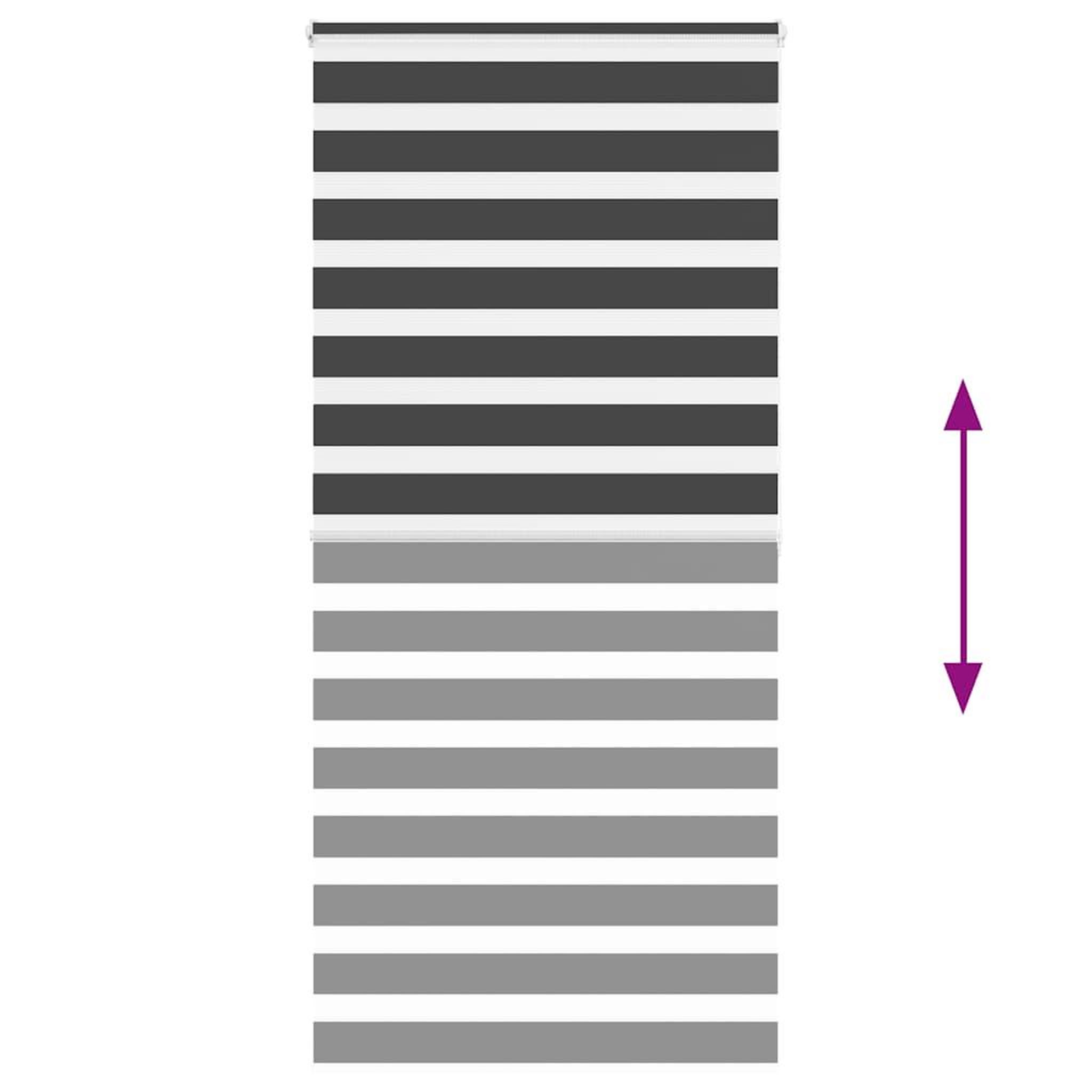 Voir la diapositive 5 : VIDAXL Store zebre noir 110x200 cm largeur du tissu 105,9 cm polyester