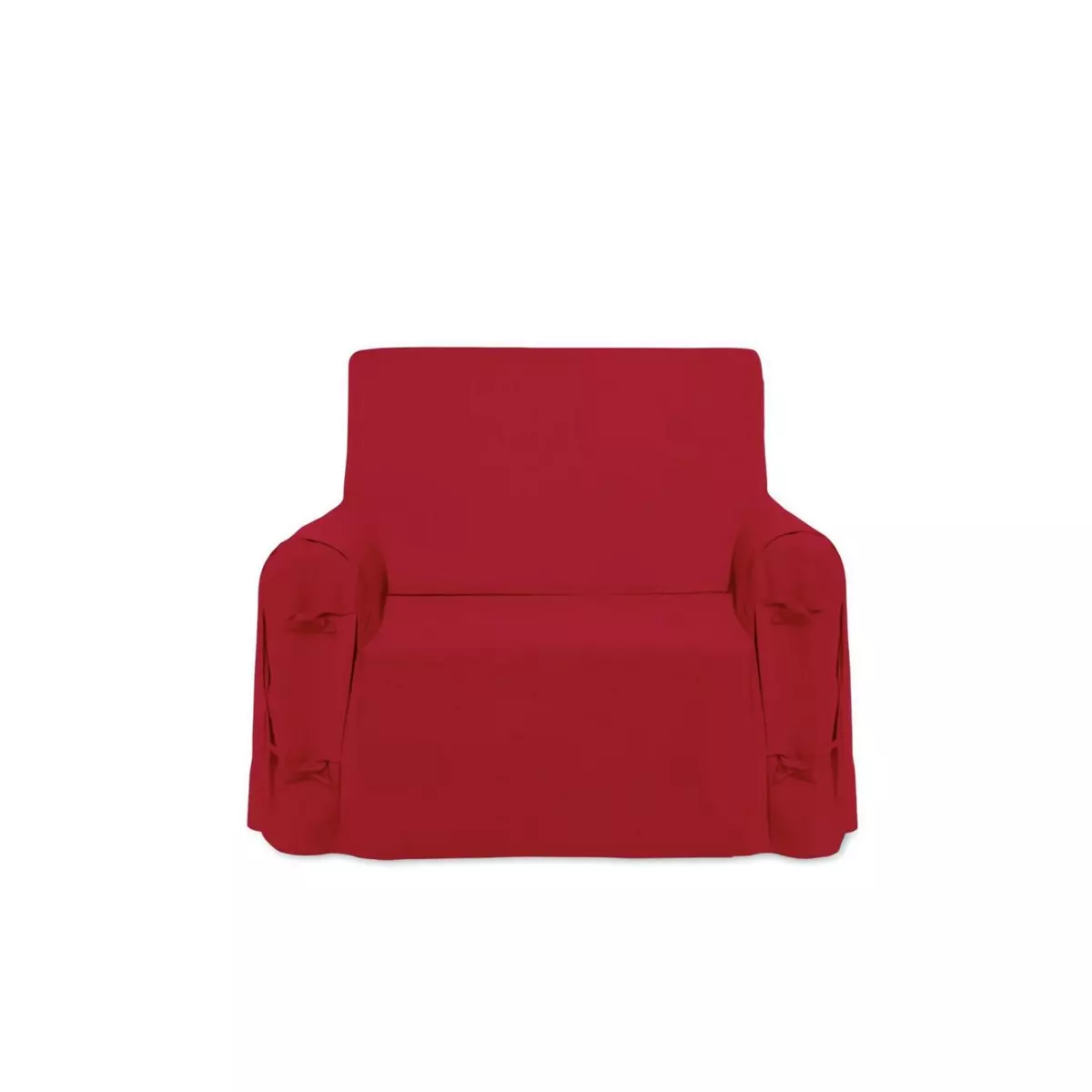 SOLEIL D'OCRE Housse de fauteuil en coton PANAMA rouge