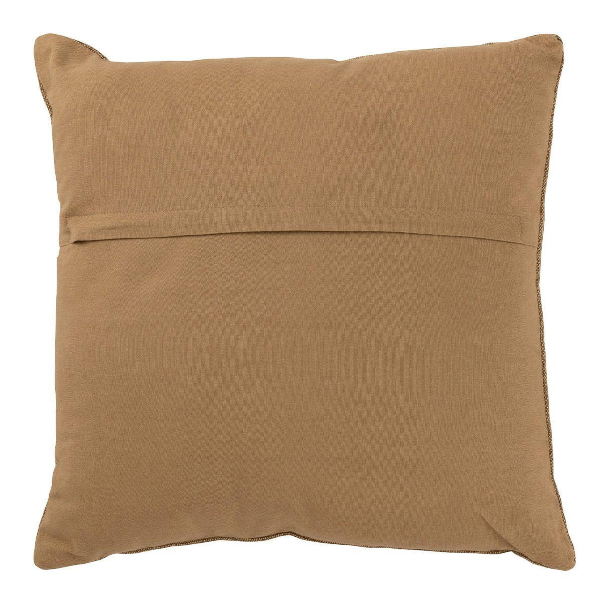 Voir la diapositive 2 : J-LINE Coussin déco  hippy  45x45cm marron