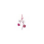 Trousselier Hochet berceau porte tetine fleurs roses