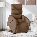 VIDAXL Fauteuil inclinable Marron Tissu