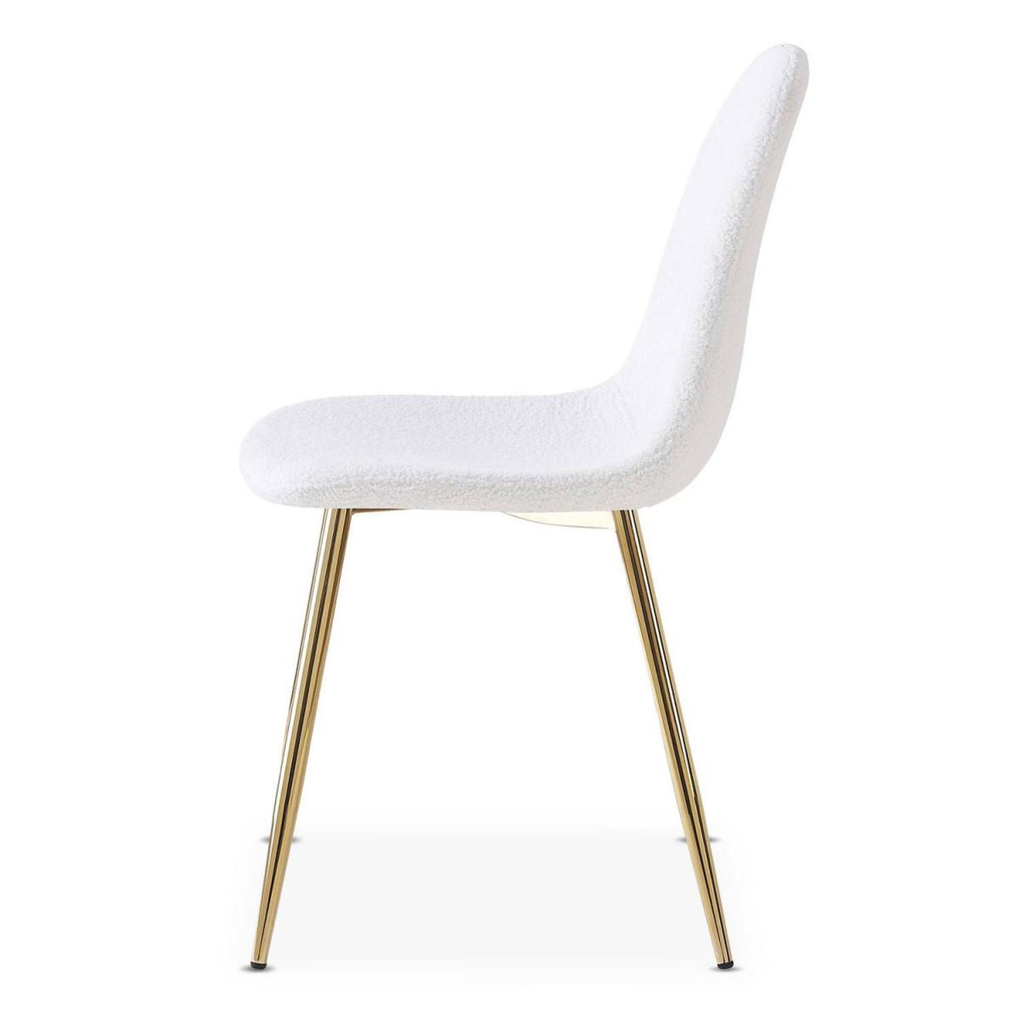 Voir la diapositive 5 : Paris Prix Lot de 4 Chaises Bouclette  Waynor  87cm Blanc