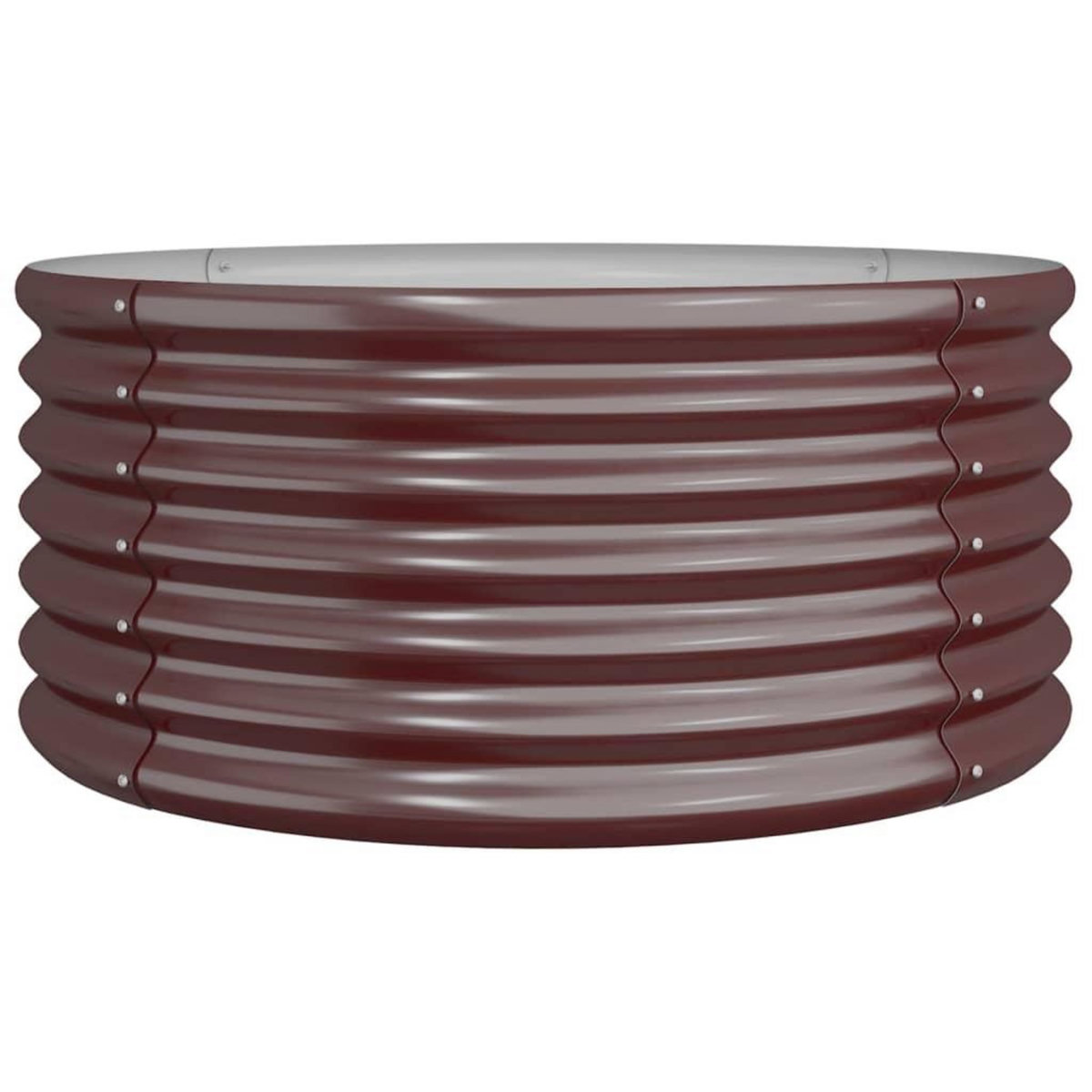 VIDAXL Jardiniere de jardin Acier enduit de poudre 80x80x36 cm Marron