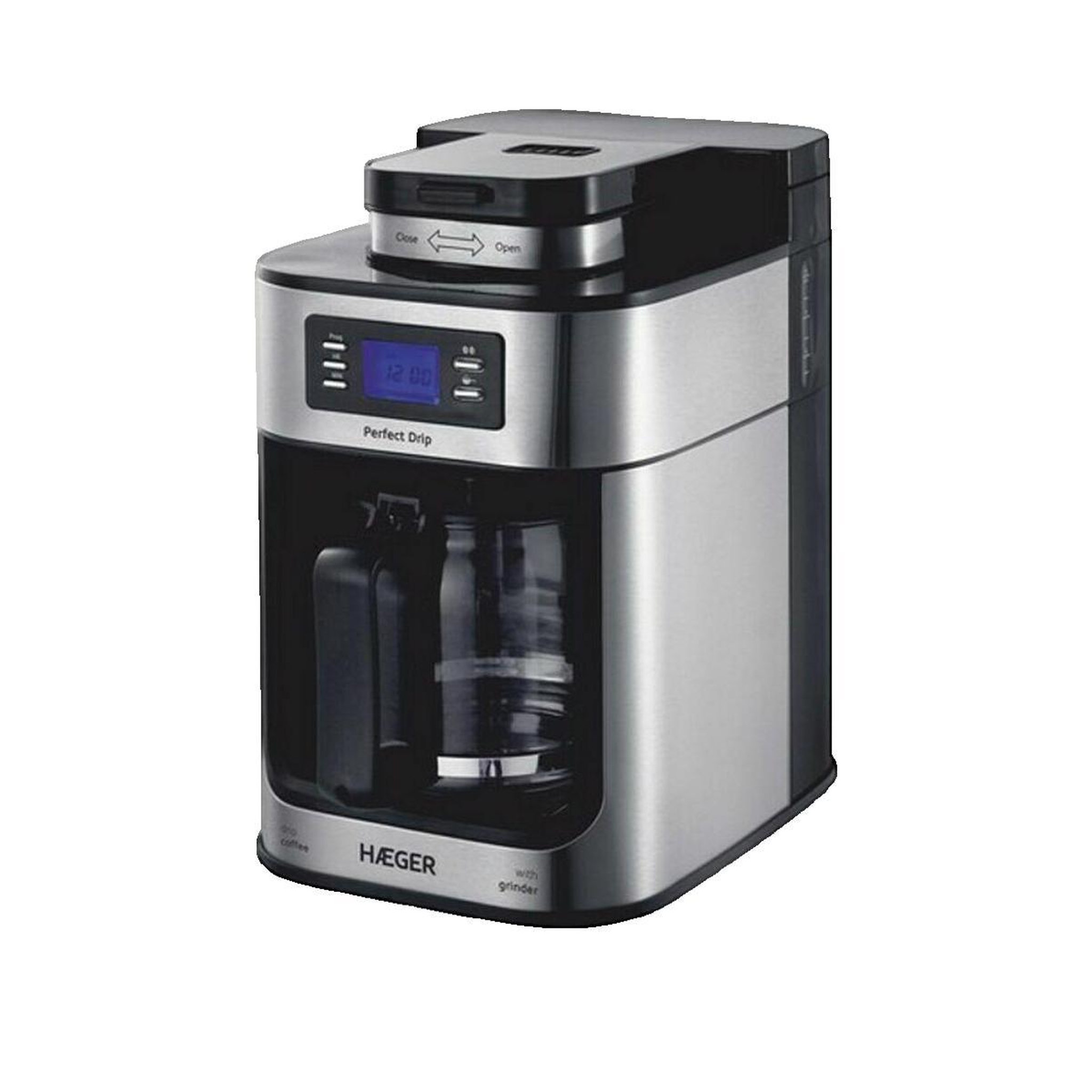 Voir la diapositive 2 : HAGER Cafetière Haeger CM-10B.010A 12 tasses 1,25 L Noir