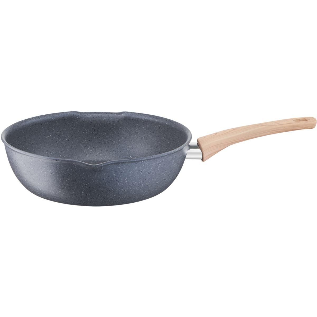 TEFAL Poêle Natural force 26 cm gris moucheté