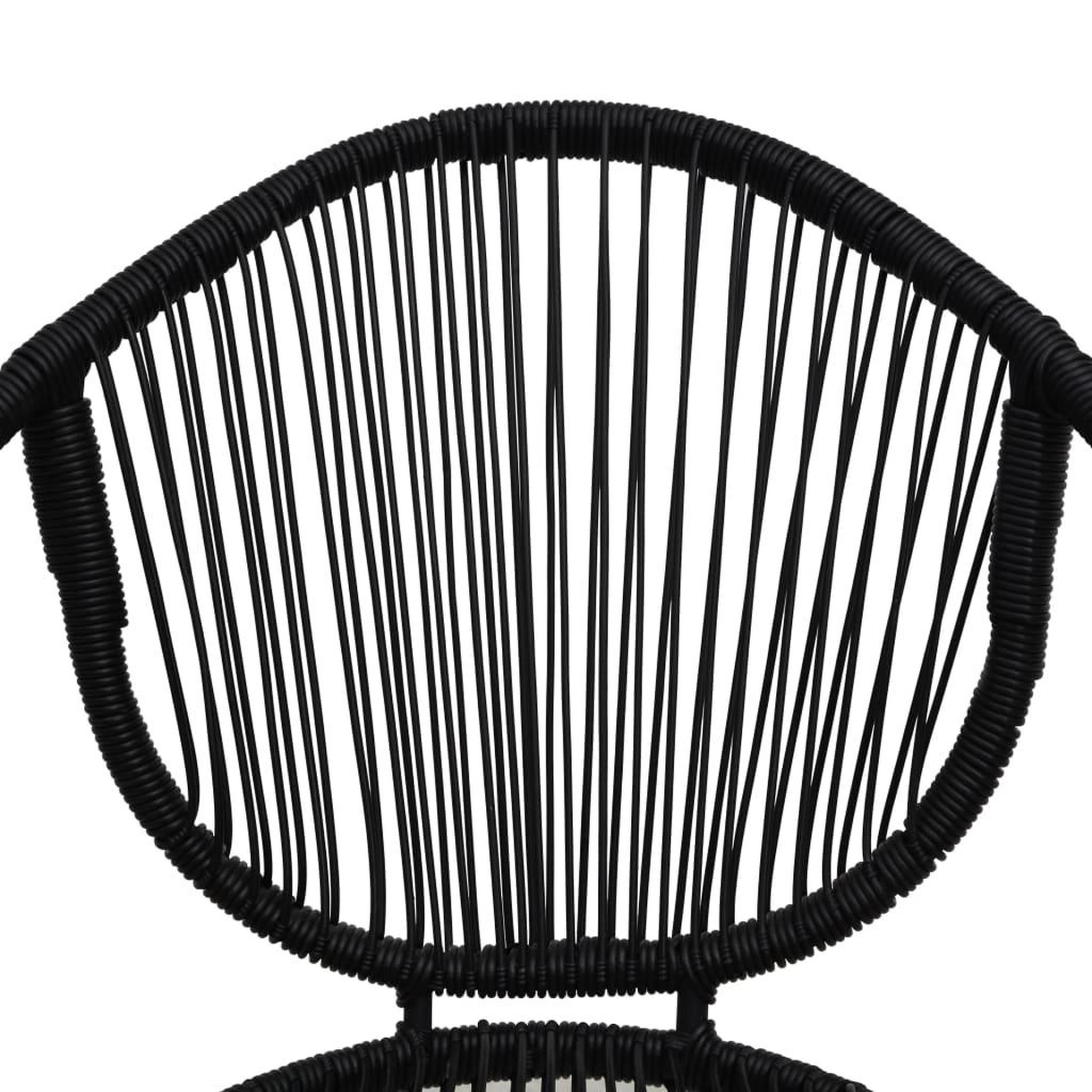 Voir la diapositive 5 : VIDAXL Chaises de jardin lot de 2 PVC Rotin Noir