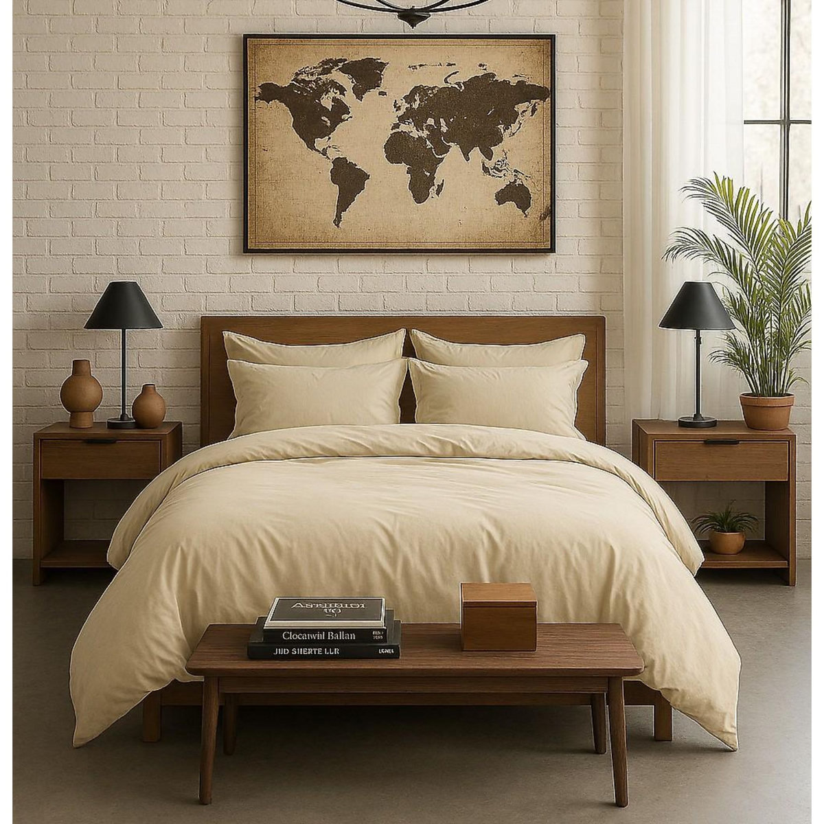 BATON ROUGE Drap housse en percale de coton