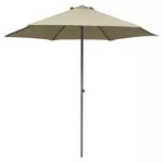 gardenstar parasol droit octogonale - aluminium - d2,7m - gris chaud