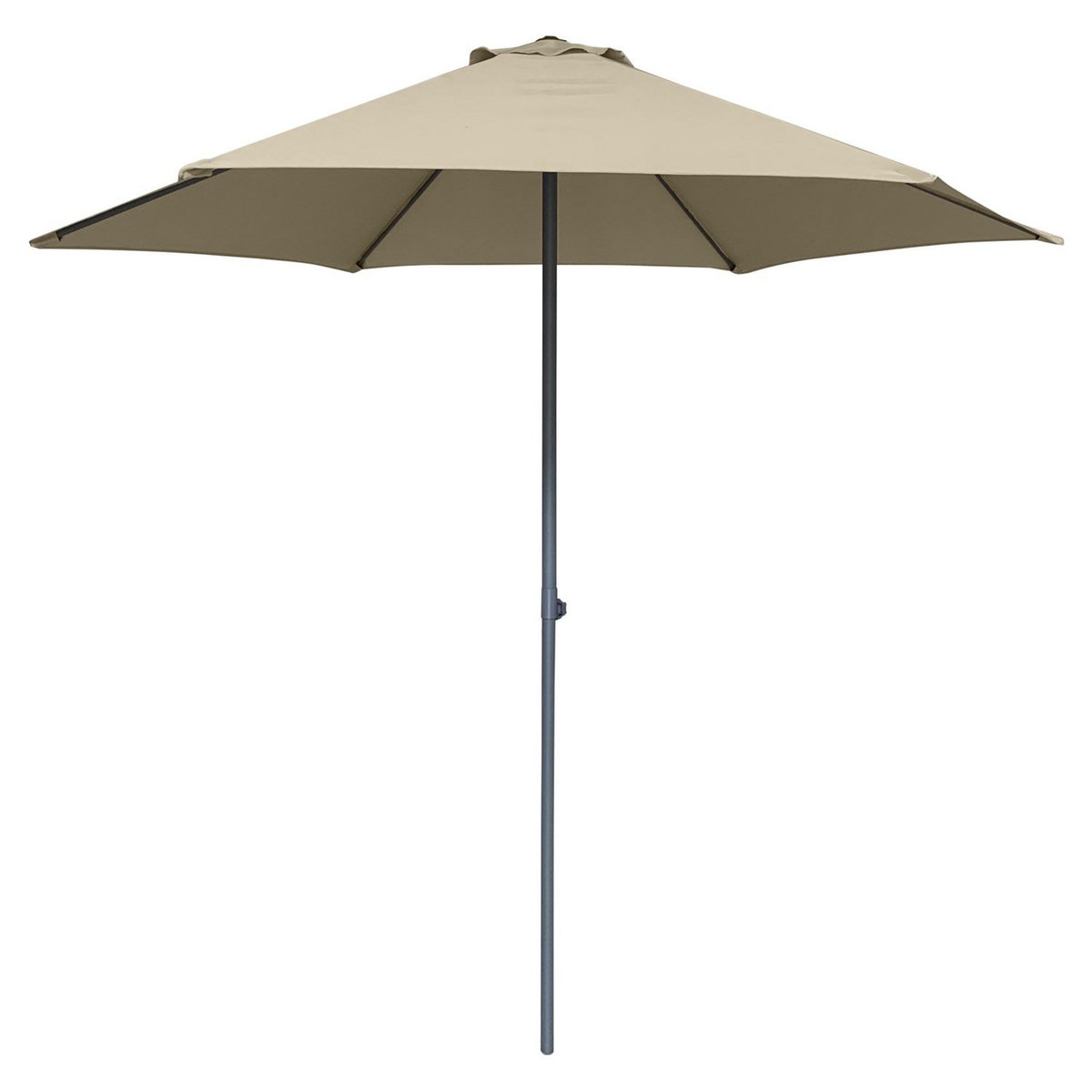 GARDENSTAR Parasol droit octogonale - Aluminium - D2,7m - Gris chaud