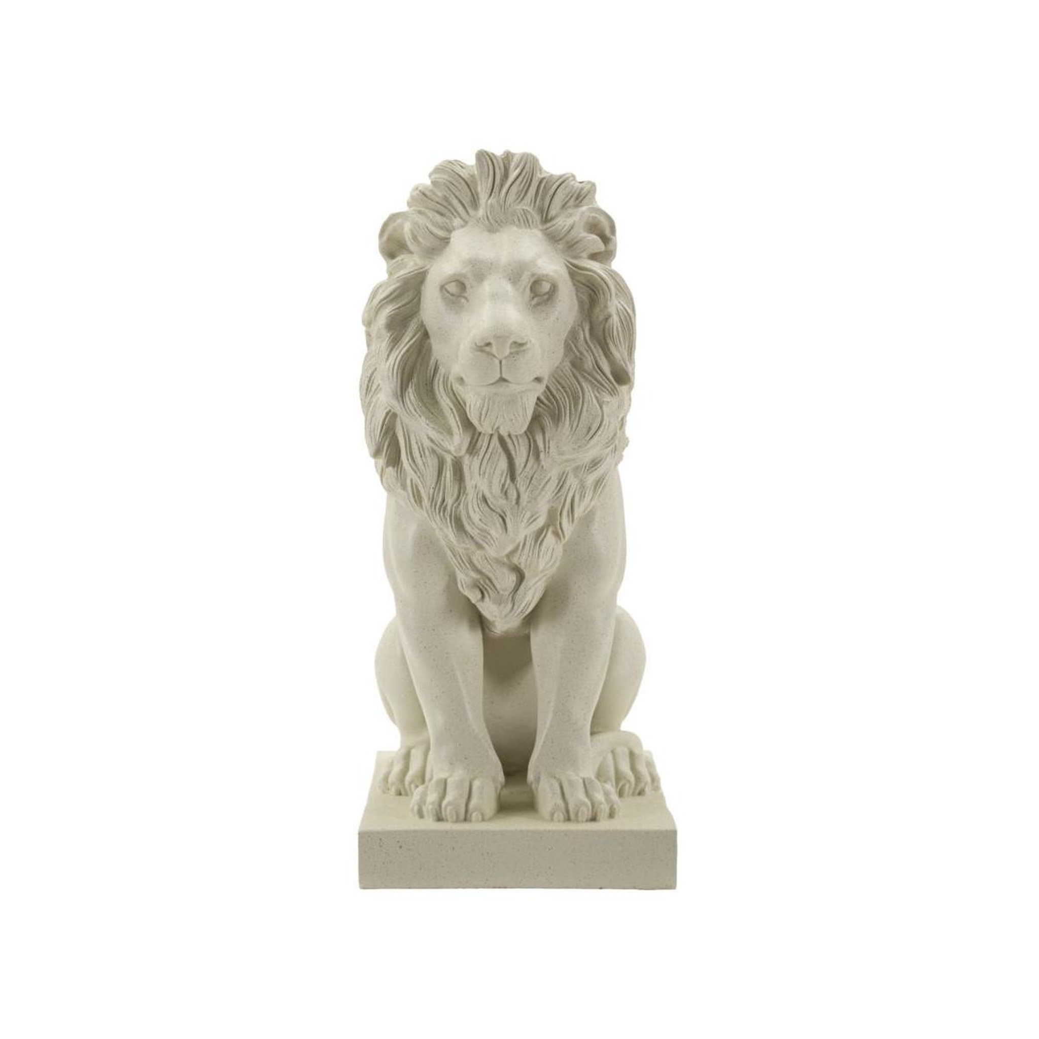 Voir la diapositive 2 : Paris Prix Statuette déco lion  stons  40cm crème