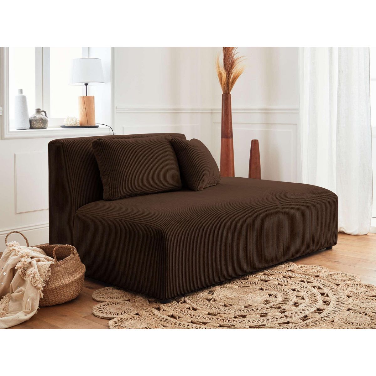 LISA DESIGN Victoire - canapé modulable d'angle gauche - 4 places - en velours côtelé