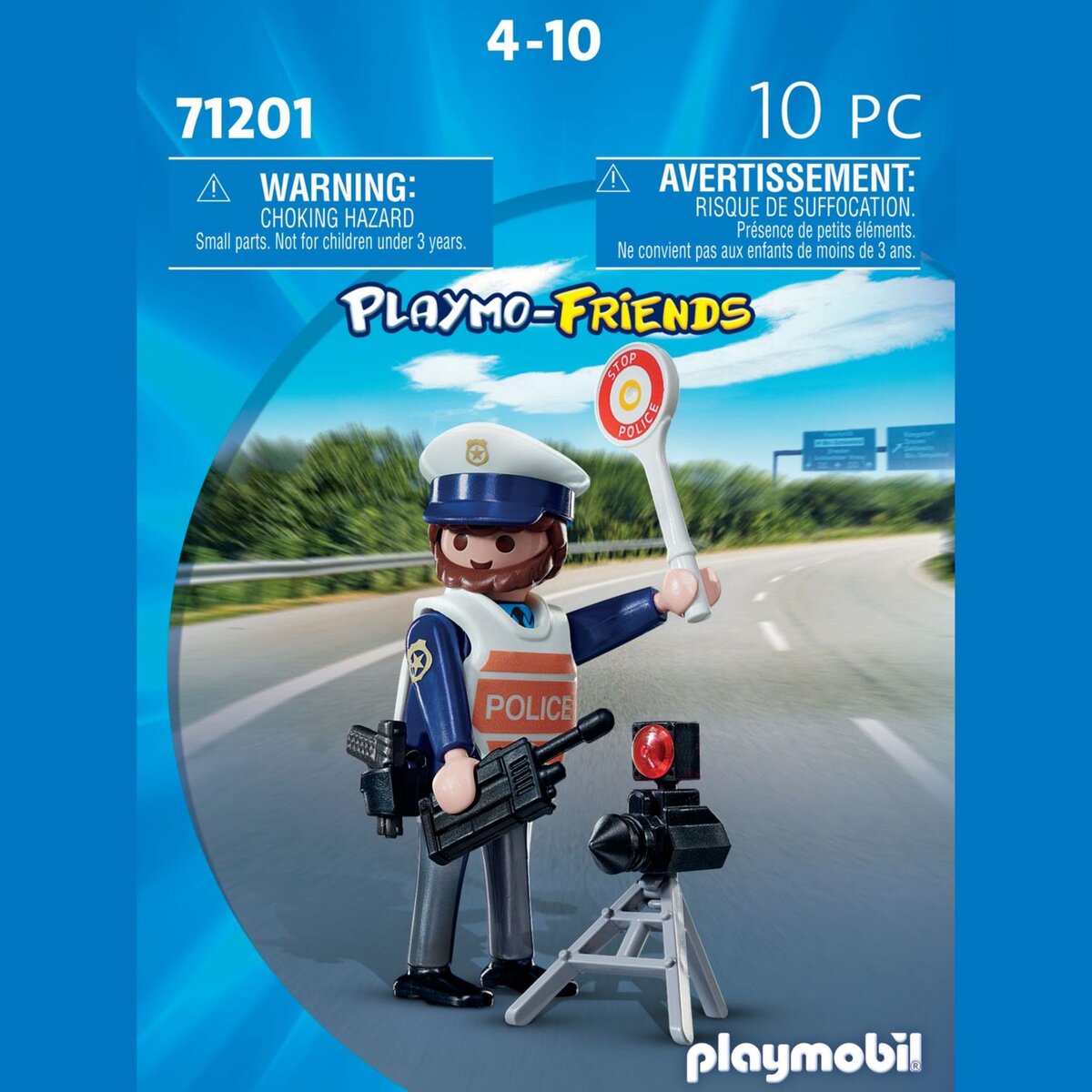 PLAYMOBIL 71201 Policier et radar 