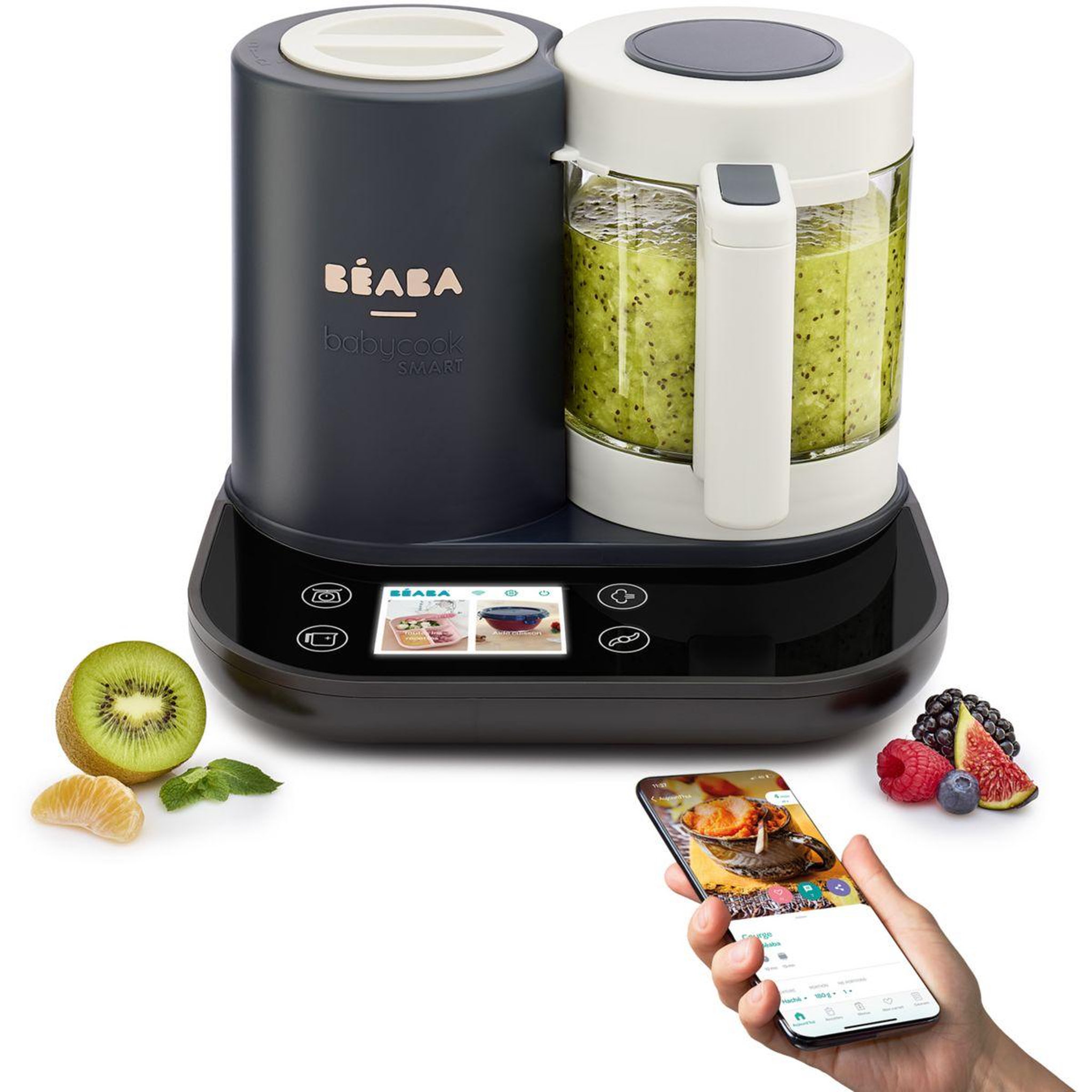 BEABA Mixeur cuiseur bébé babycook smart - gris anthracite