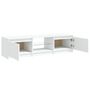 Voir la diapositive 4 : VIDAXL Meuble TV avec lumieres LED blanc 140x40x35,5 cm