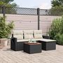 Voir la diapositive 1 : VIDAXL Salon de jardin 5 pcs avec coussins noir resine tressee