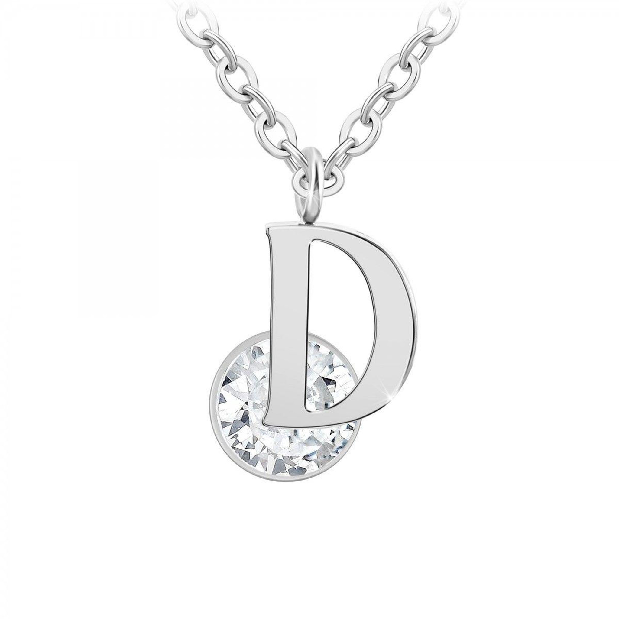 SC CRYSTAL Collier alphabet lettre D SC Crystal orné d'un Zirconium