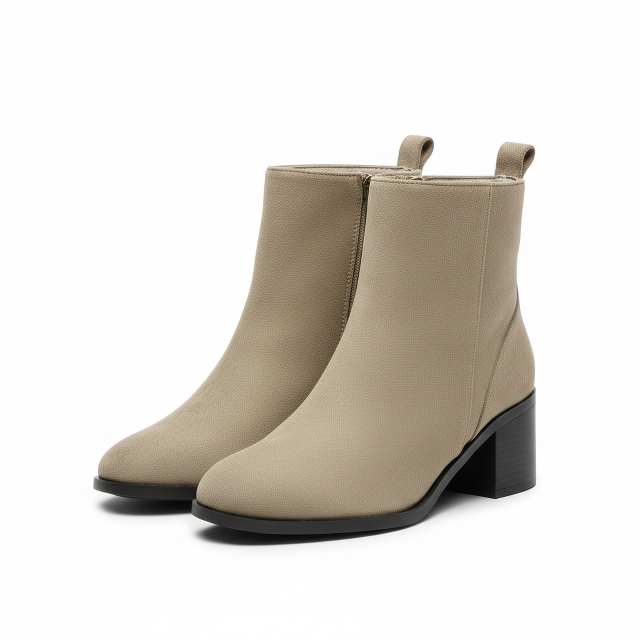Voir la diapositive 3 : OZABI Ozabi bottines femme suédine zippée talon bloc 5 cm bout arrondi