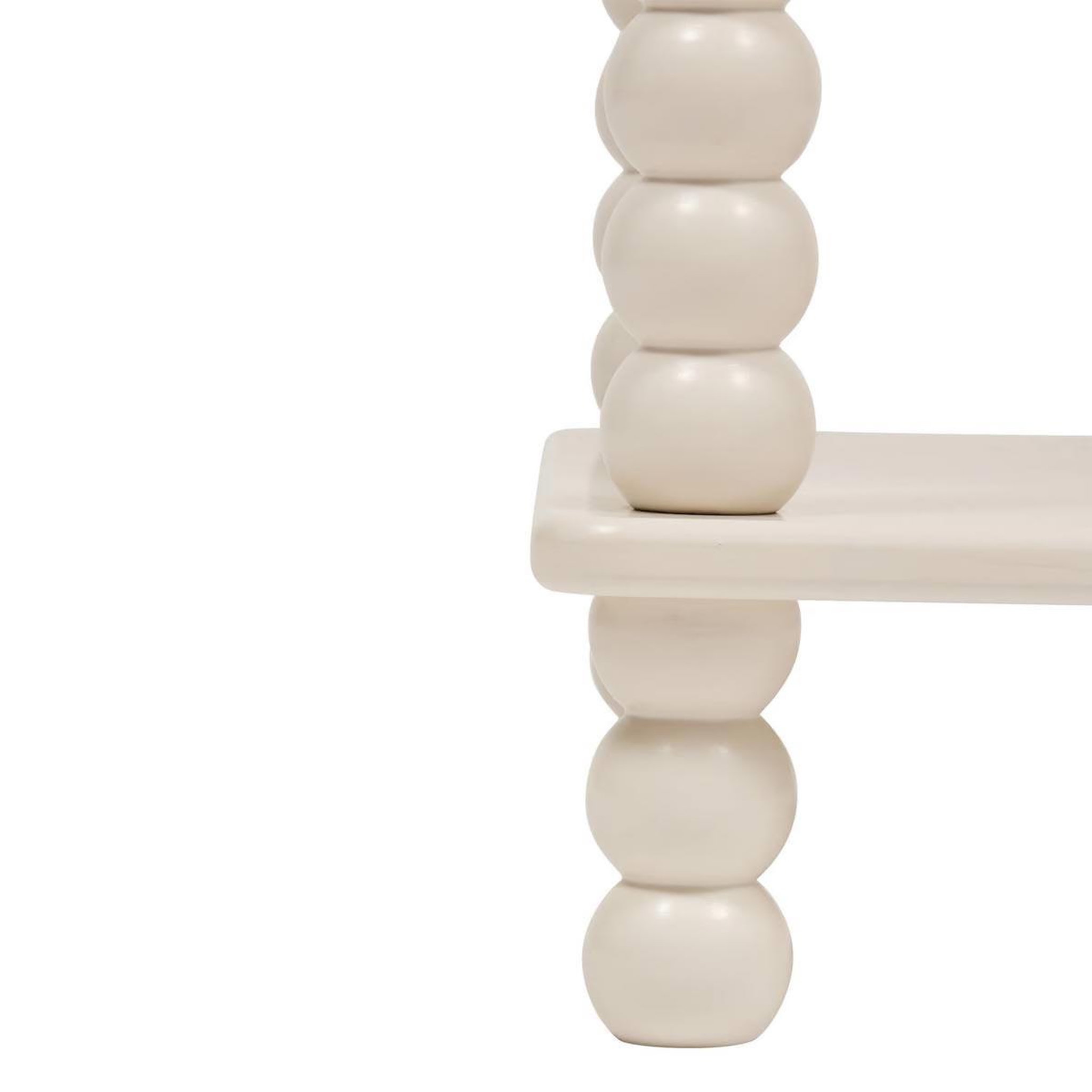 Voir la diapositive 3 : ATMOSPHERA Table d'Appoint Avec Étagère  Chamlo  45cm Ivoire