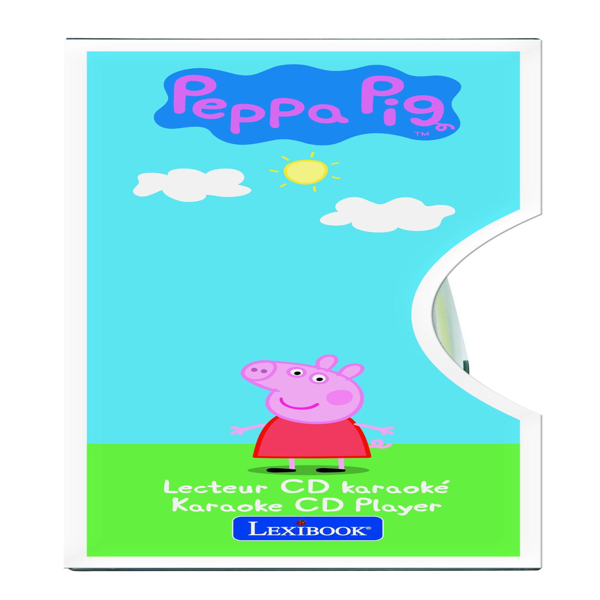 Voir la diapositive 6 : Lexibook Lecteur CD portable avec 2 microphones Peppa Pig